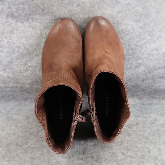 David Tate Shoes Women 6 Bootie Casual Leather Comfort Gore Panel Zip Ankle Boot - Picture 8 of 15